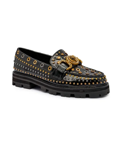 225-Mansion кожаные лоферы с заклепками Kurt Geiger, черный