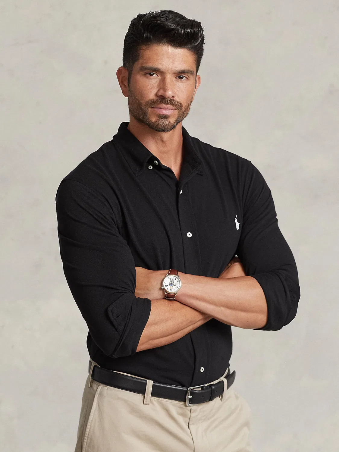 Рубашка на пуговицах стандартного кроя Polo Ralph Lauren Big & Tall, Black — фото 3