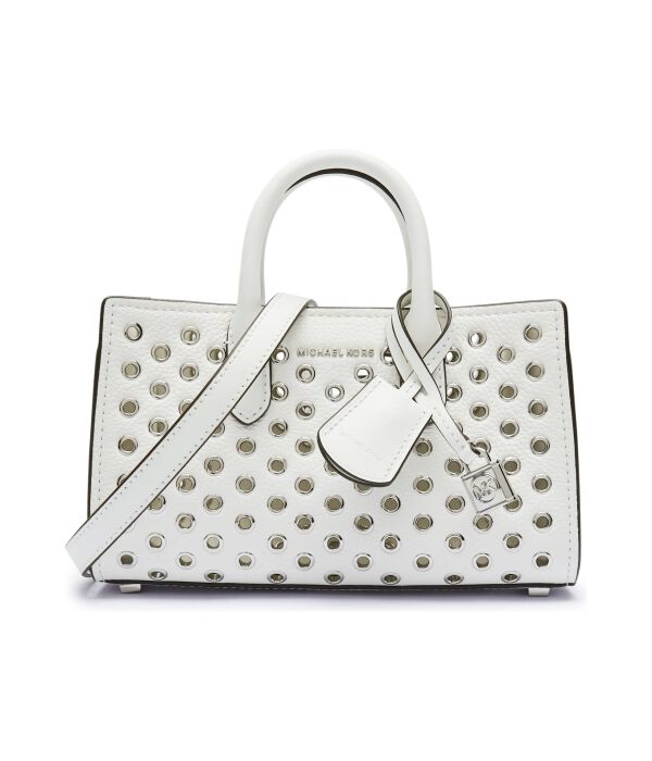 

Сумка-тоут Michael Kors кожаная с заклепками, белый