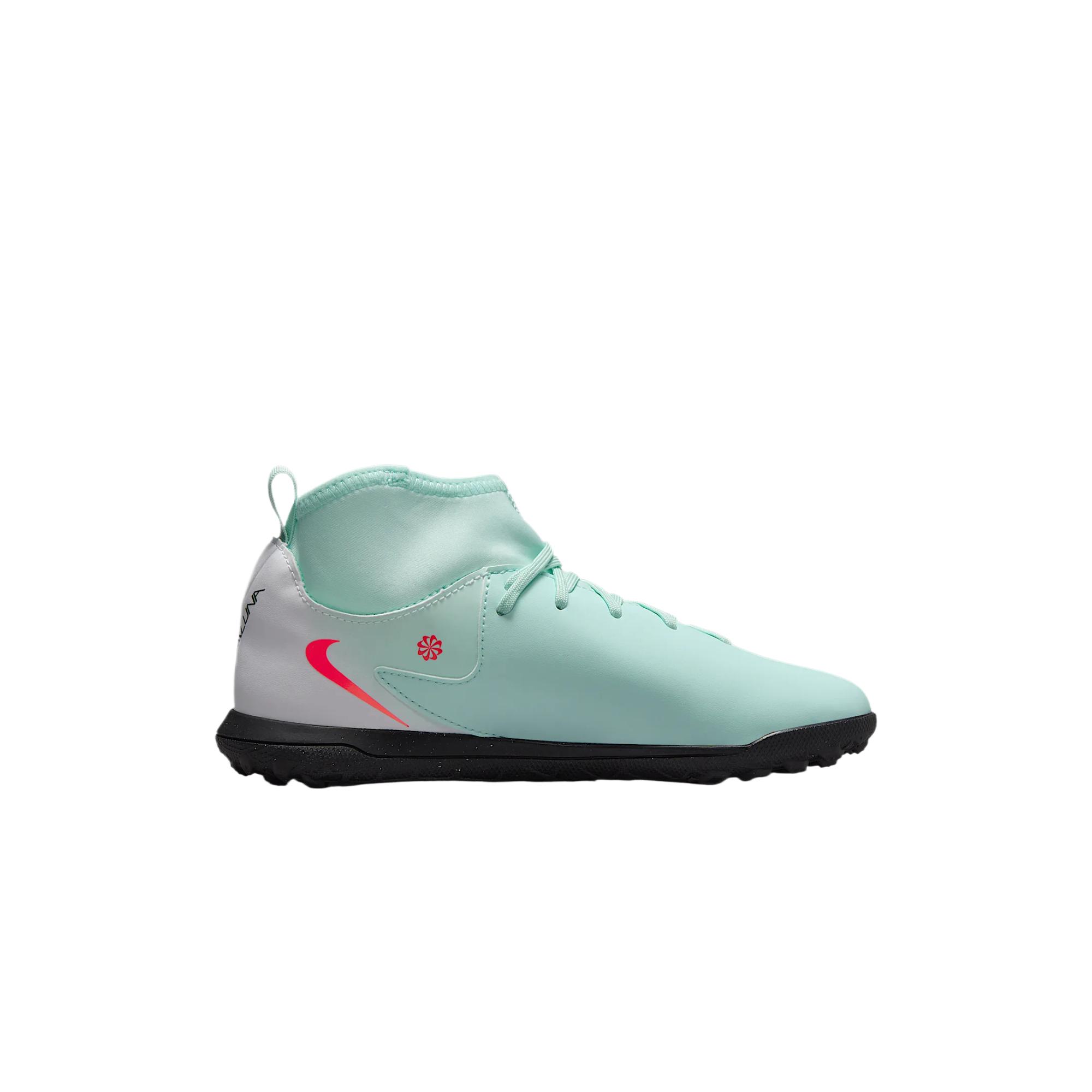 Nike Phantom Luna 2 нескользящие износостойкие высокие детские футбольные бутсы mint green kids — фото 2