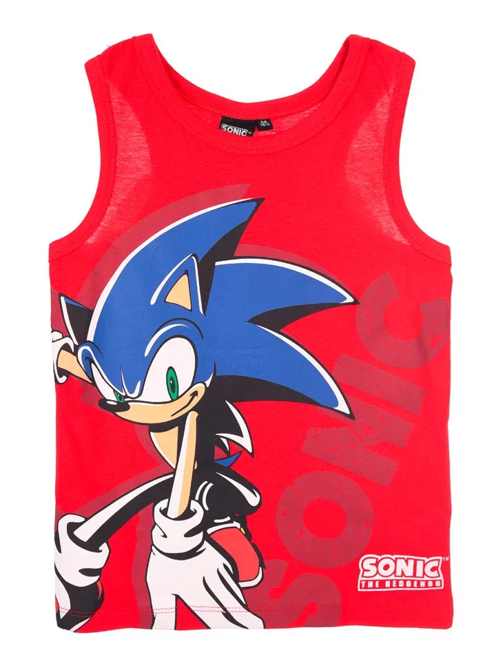 Топ из хлопка Sonic, красный