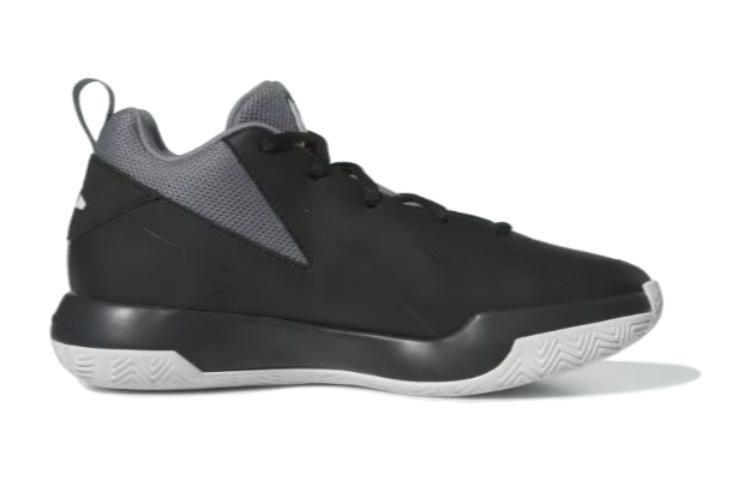 Cross Em Up детские баскетбольные кроссовки Grade School Adidas, черный/белый — фото 3