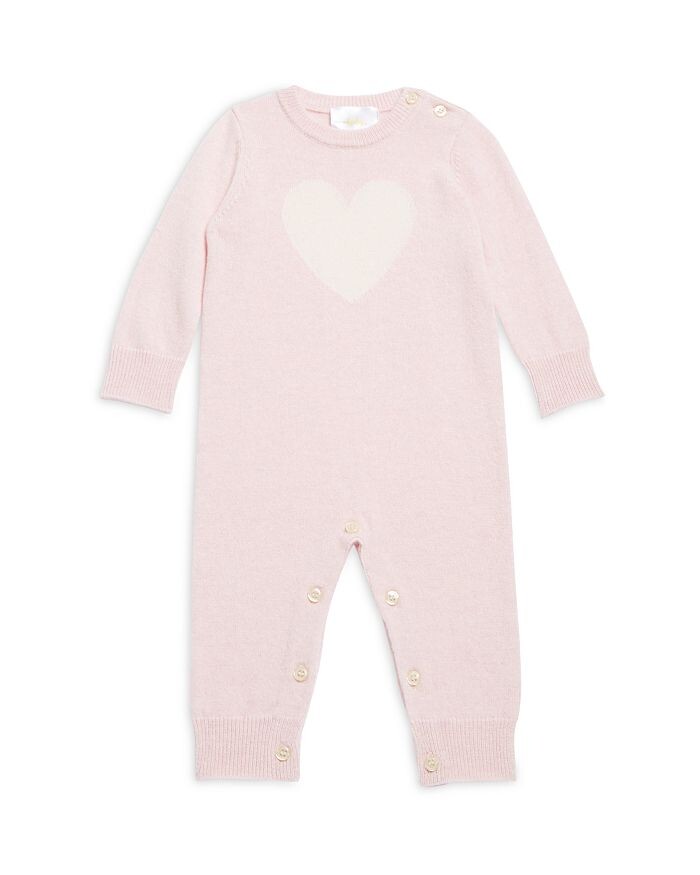 

Кашемировый комбинезон Bloomie's Baby для девочек с рисунком сердечек - для малышей, розовый