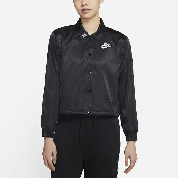 Куртка как w спортивная куртка jkt атласная женская Nike, черный — фото 4