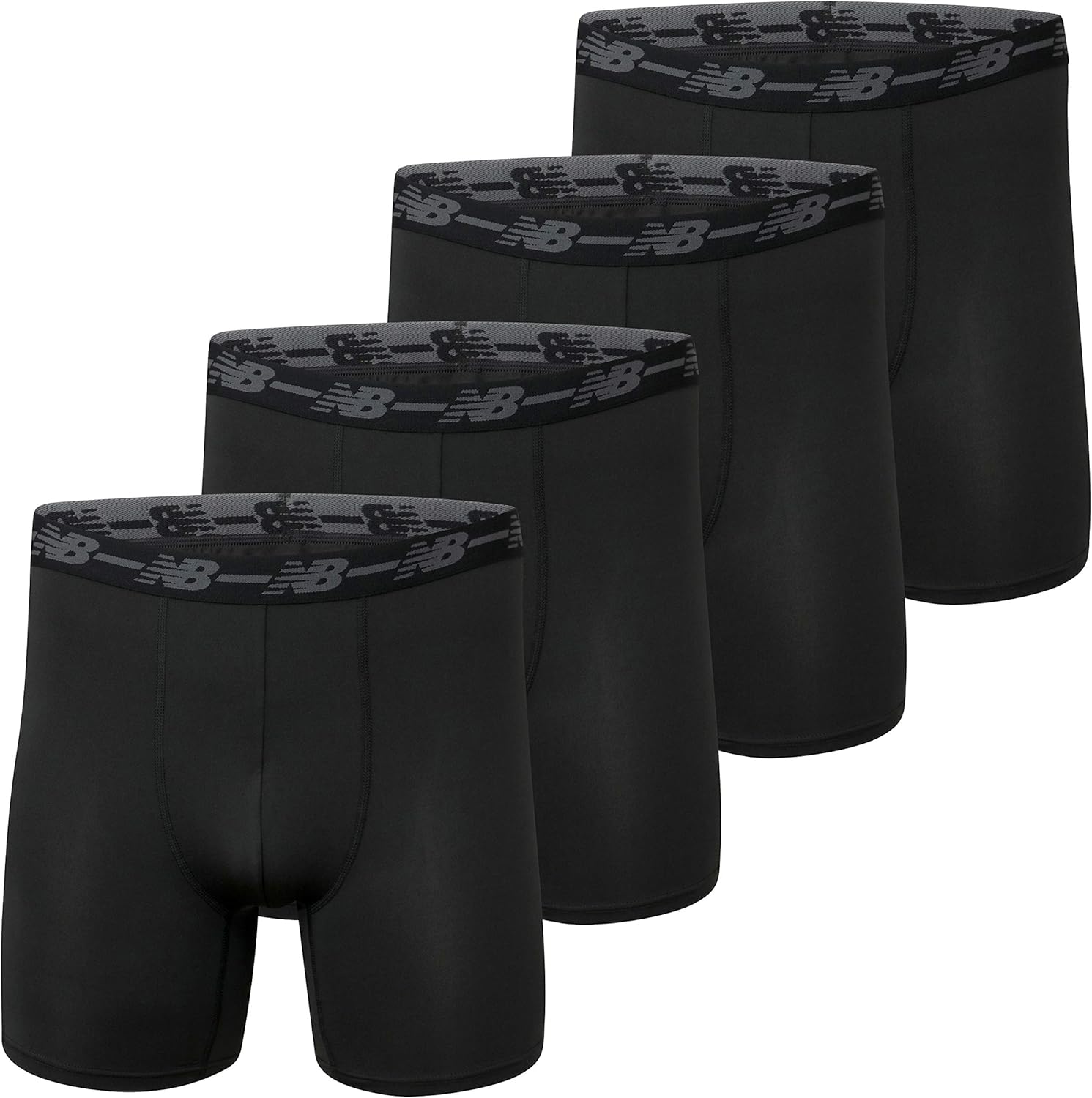 

Мужские сетчатые трусы-боксеры New Balance No-FLY, 5 дюймов (4 шт.), Black/Black/Black/Black