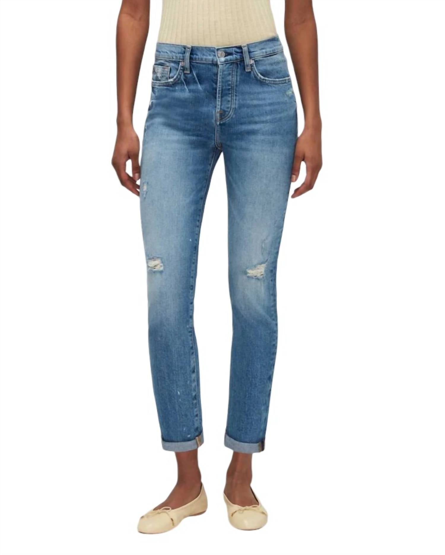 

Джинсы женские 7 For All Mankind, цвет fig leaf