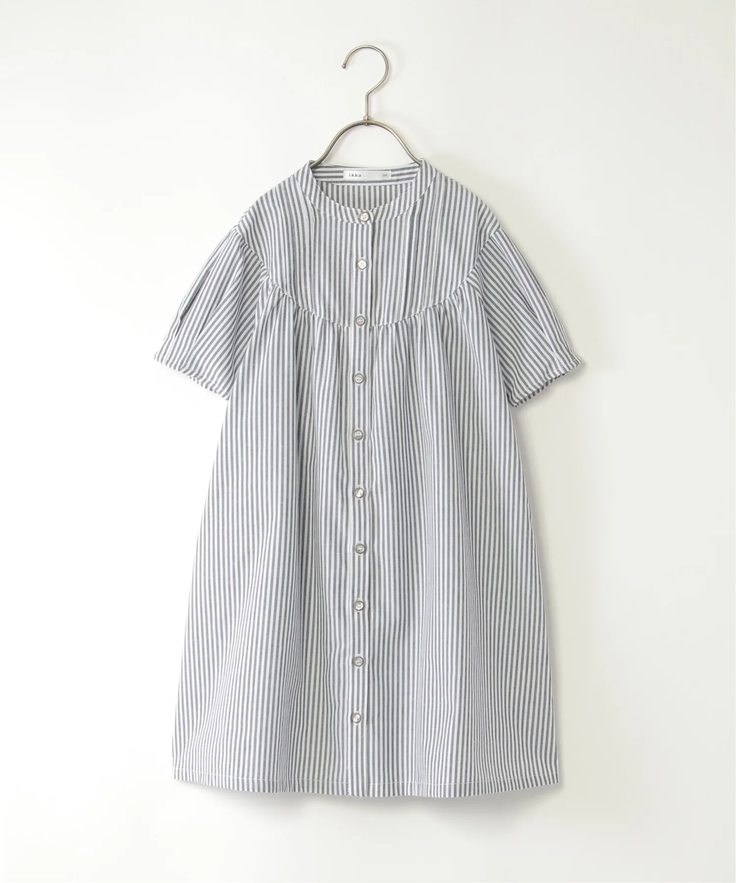 Детское платье-рубашка с передним разрезом ikka Front Open Dress зеленое — фото 3