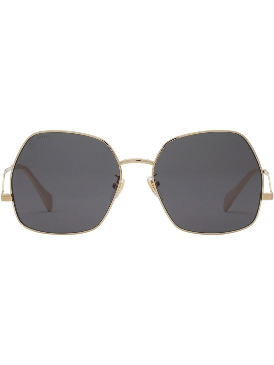 

Gucci Eyewear массивные солнцезащитные очки в геометричной оправе, серый
