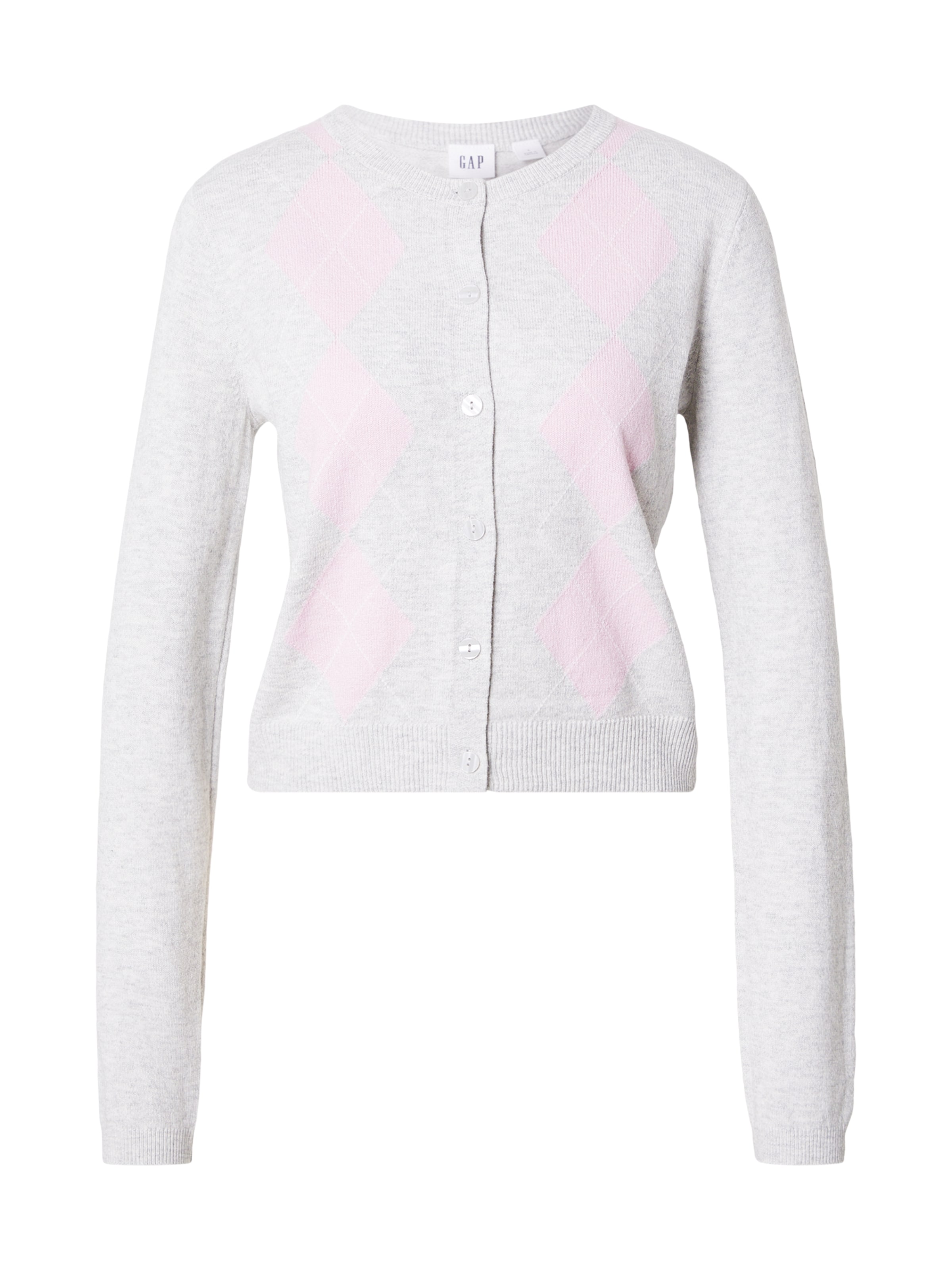 

GAP Кардиган 'CASHSOFT ARGYLE' в светло-сером цвете