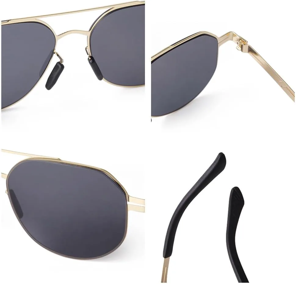 

Солнцезащитные очки LVTFCO Trend для вождения, мужские и женские, с градиентным металлическим двойным мостиком, защита от УФ-излучения UV400, C2, один размер, C2