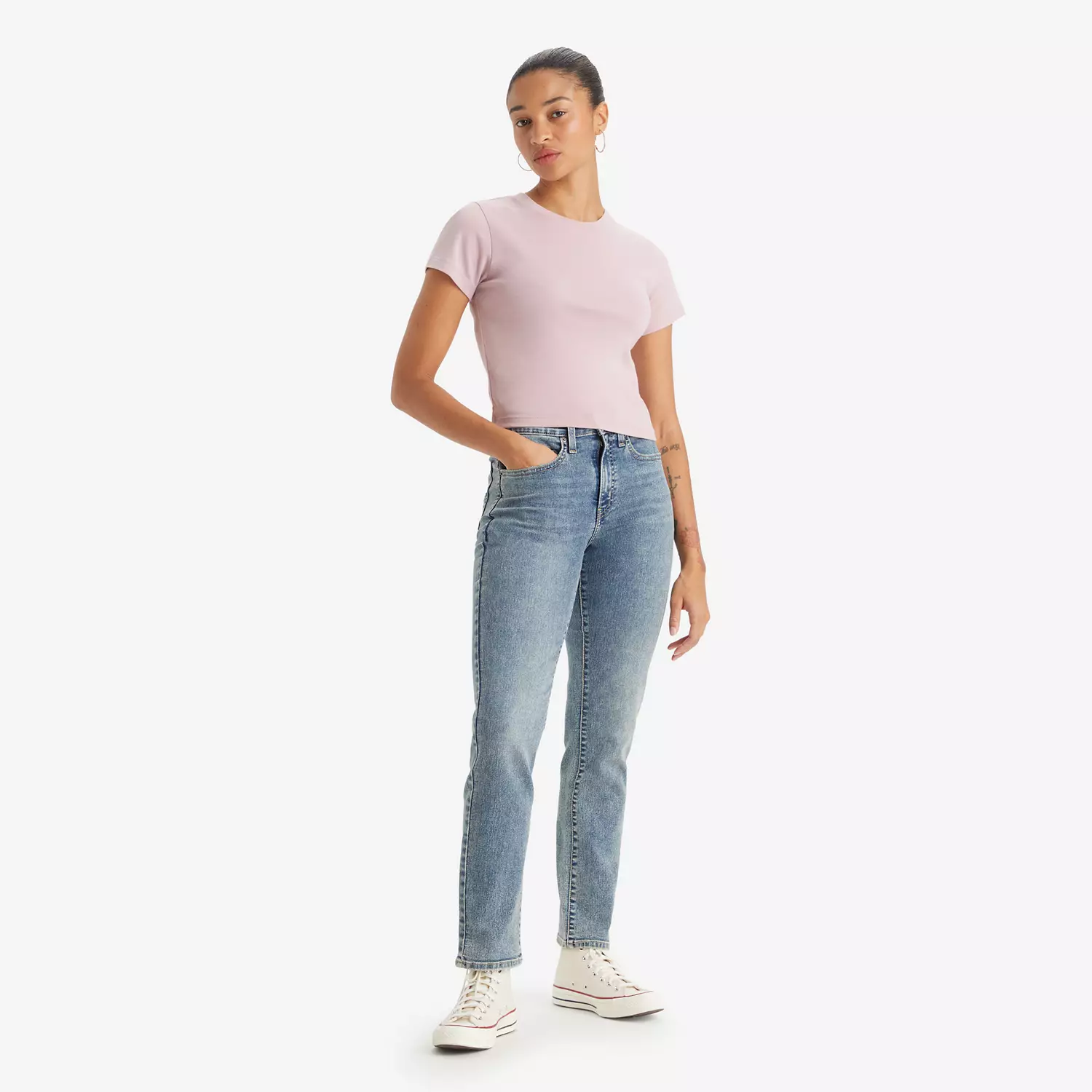 

724 Узкие прямые женские джинсы с высокой посадкой Levi's, цвет Fascinating Fact - Medium Wash