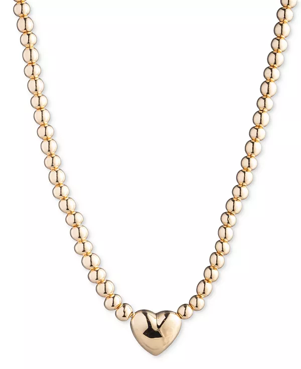 

Ожерелье с подвеской в виде сердца золотистого оттенка, 16 дюймов + удлинитель 3 дюйма Lauren Ralph Lauren, gold