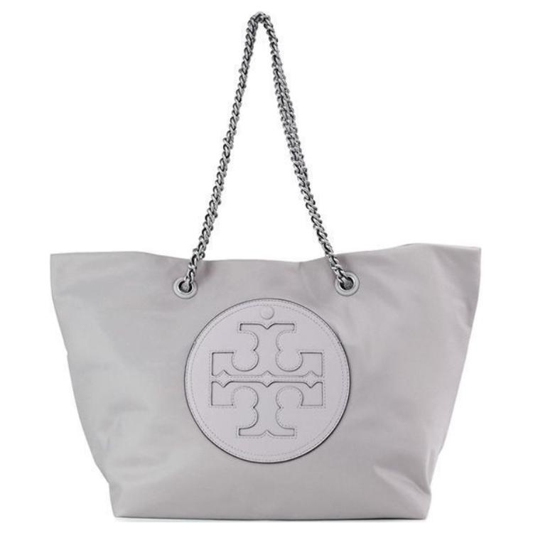 

TORY BURCH Сумка женская средняя серая из искусственной кожи с переработанным полиэстером