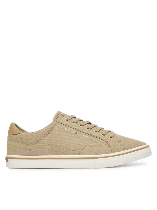 Tommy Hilfiger Тканевые кроссовки Vulc Core Long Lace FM0FM05688 бежевого цвета