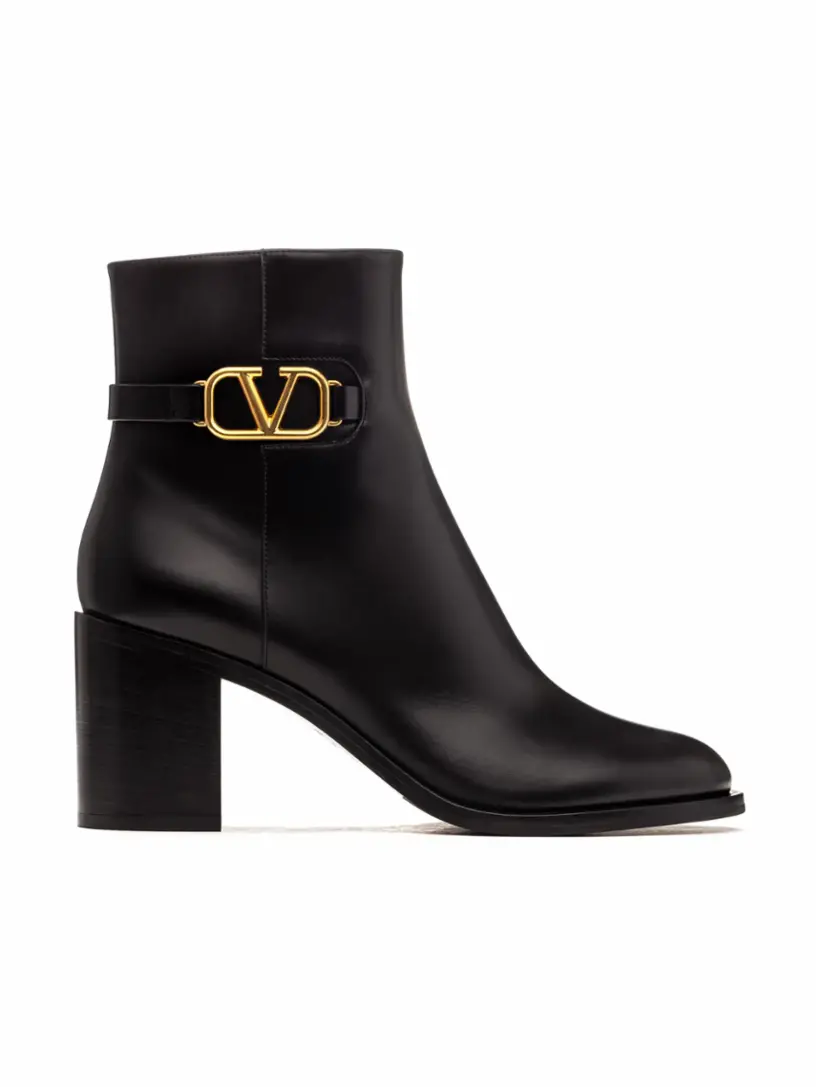 

Кожаные ботильоны V-logo Valentino Garavani, черный