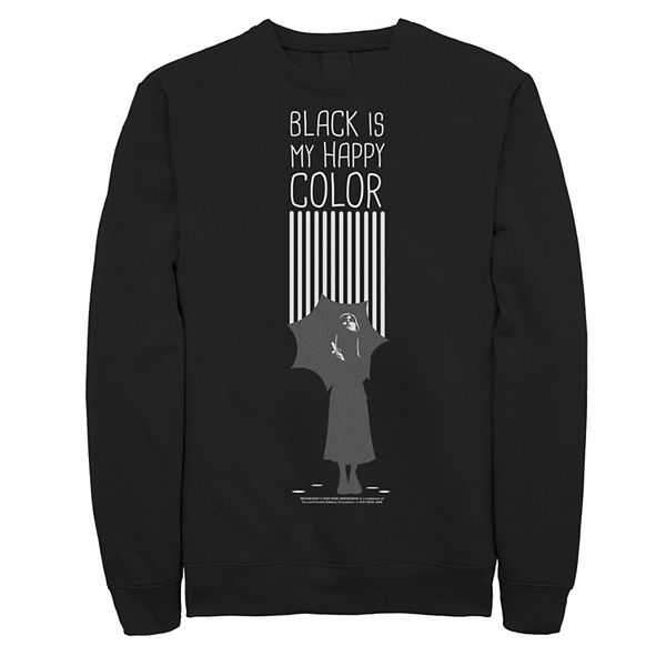 

Толстовка Big & Tall Wednesday с принтом "black is my happy color" Licensed Character