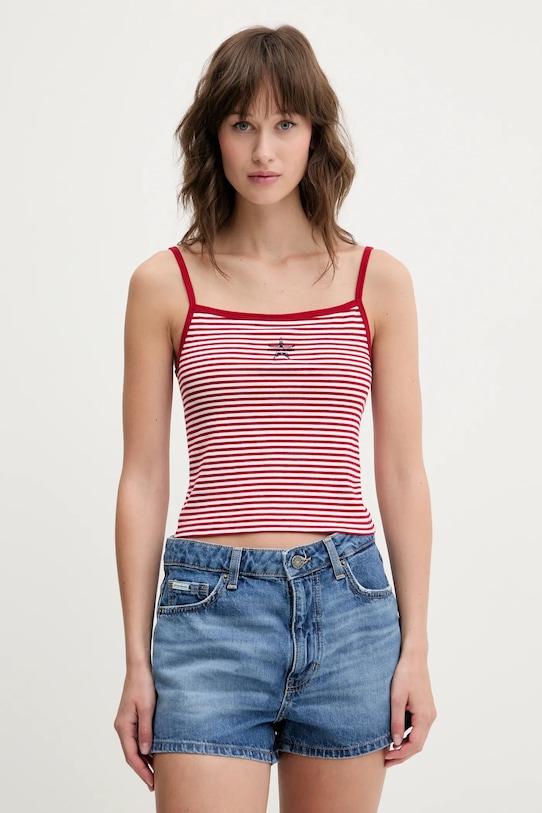 

Топ Guess Jeans, бордовый