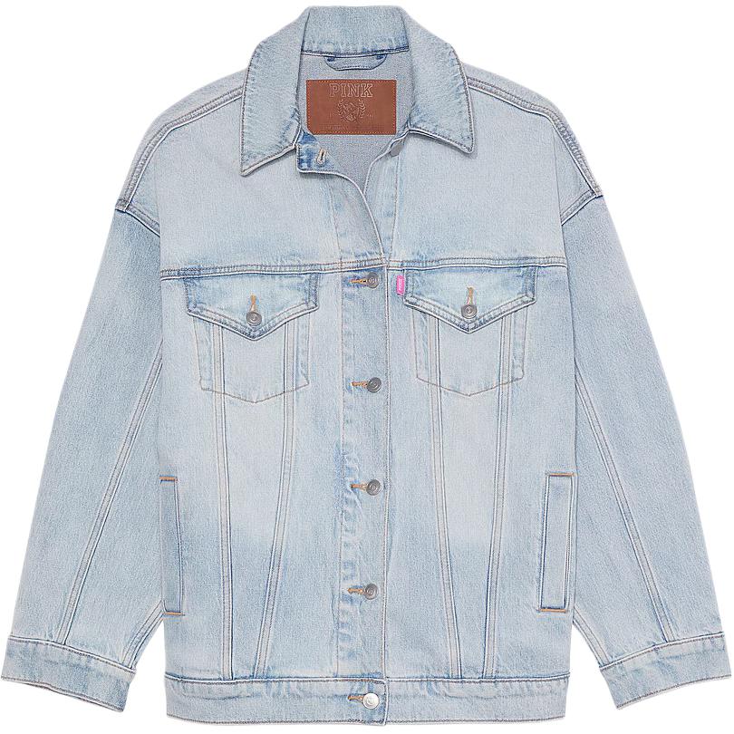 

Victoria's Secret Розовая джинсовая куртка женская светло-голубая, Light Blue