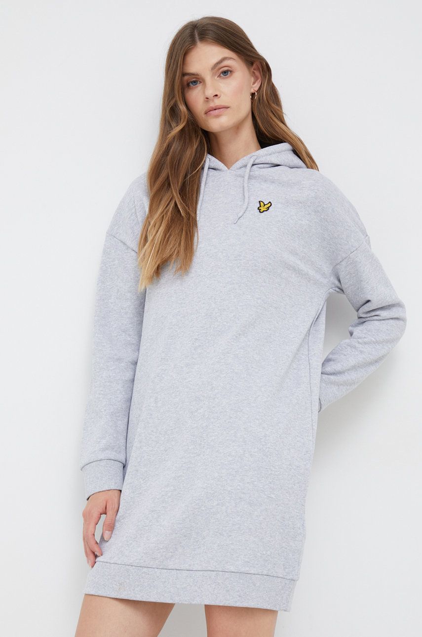

Хлопковое платье Lyle & Scott, серый
