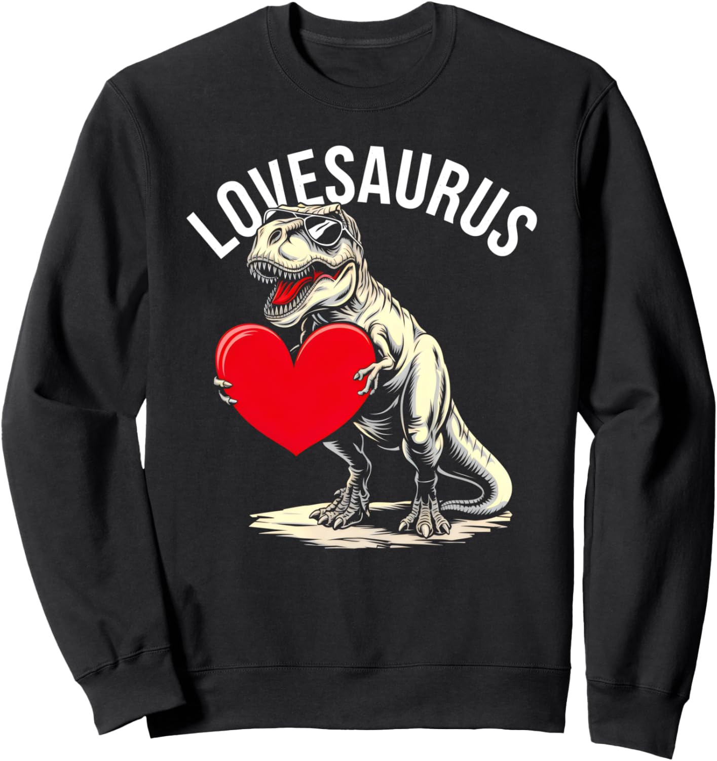 

Толстовка с забавным рисунком «Любовный динозавр Тираннозавр Рекс в сердце» ко Дню святого Валентина Vintage Tyranosaurus Rex Valentine Graphic, черный