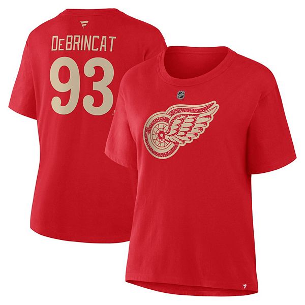 

Футболка Detroit Red Wings с именем и номером Alex Debrincat Fanatics, Красный, Футболка Detroit Red Wings с именем и номером Alex Debrincat Fanatics