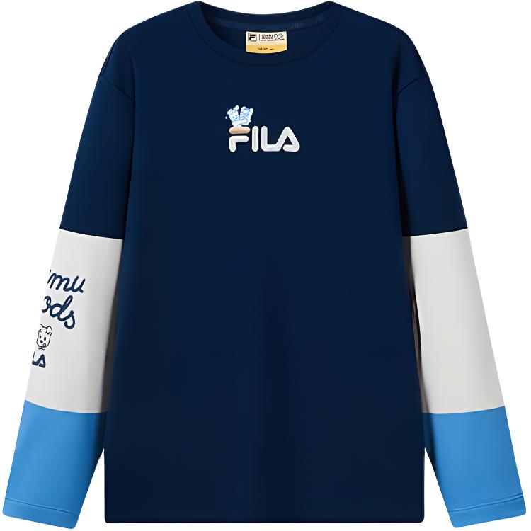 

Свитшот YUANTIANZHI,LIANMINGKUAN FW24 Sea Sunset Blue для подростков FILA KIDS, синий