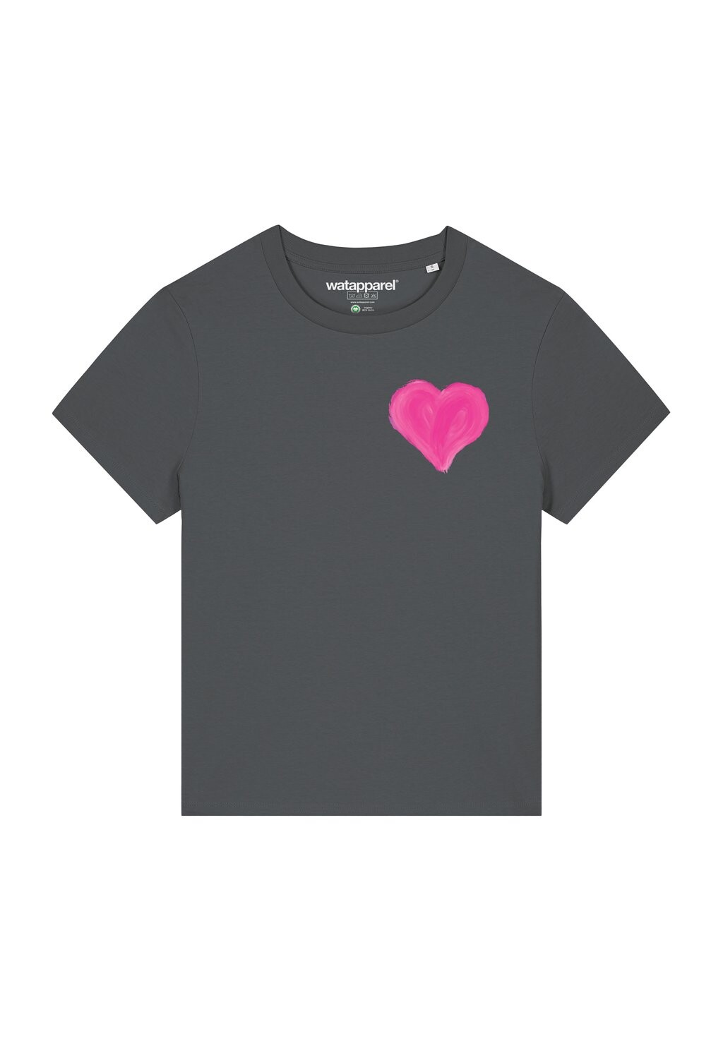 

Футболка с принтом PINK HEART Watapparel, цвет anthracite