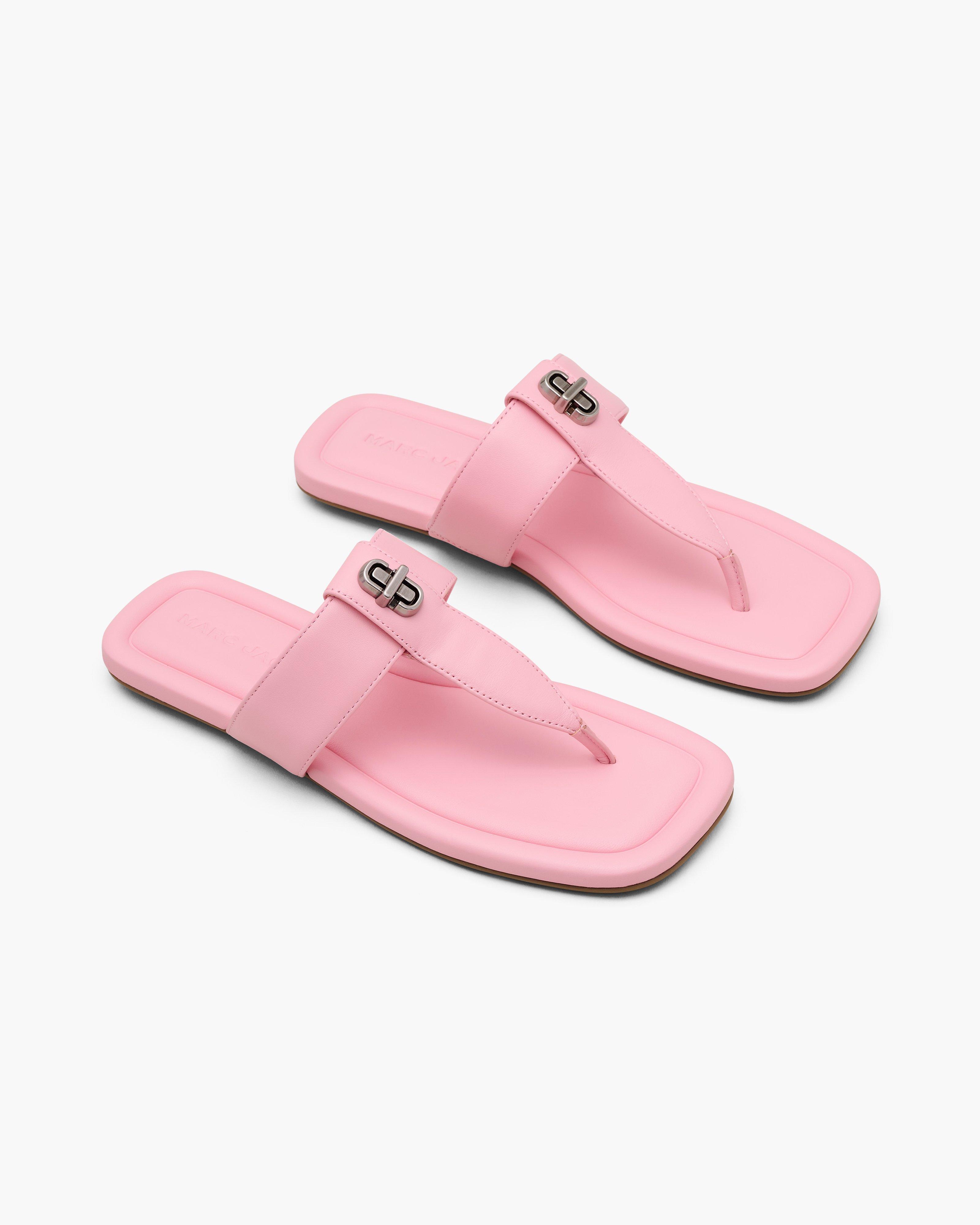 Сандалии с двумя Т-образными ремешками Marc Jacobs, цвет Ribbon Pink