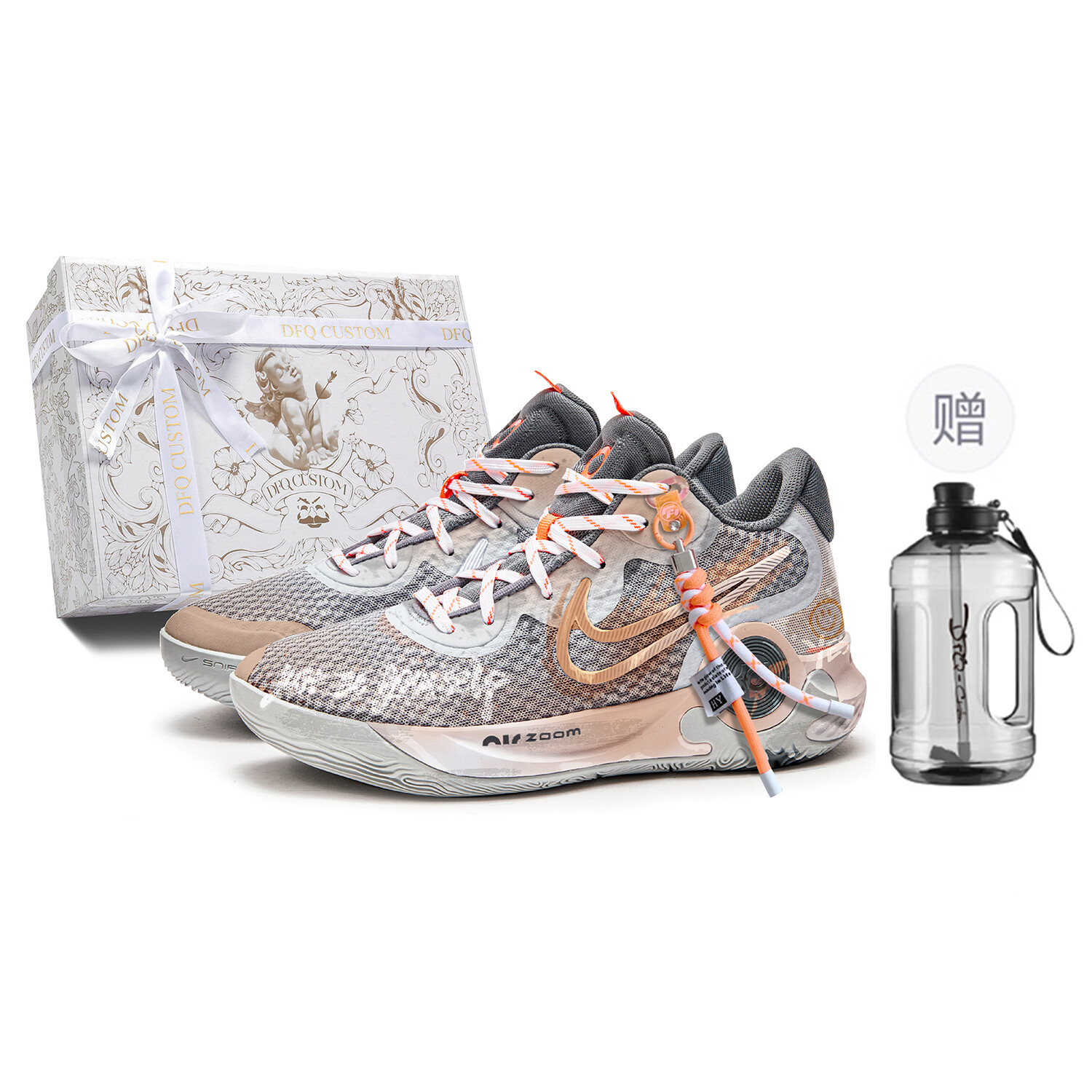 

Баскетбольные кроссовки Trey 5 Basketball Shoes Unisex Mid-Top Gray/Orange Nike