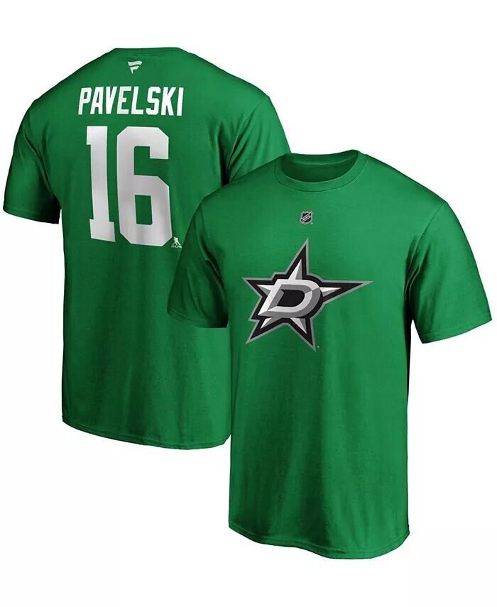 

Мужская футболка с именем и номером игрока Joe Pavelski Kelly Green Dallas Stars Player Fanatics
