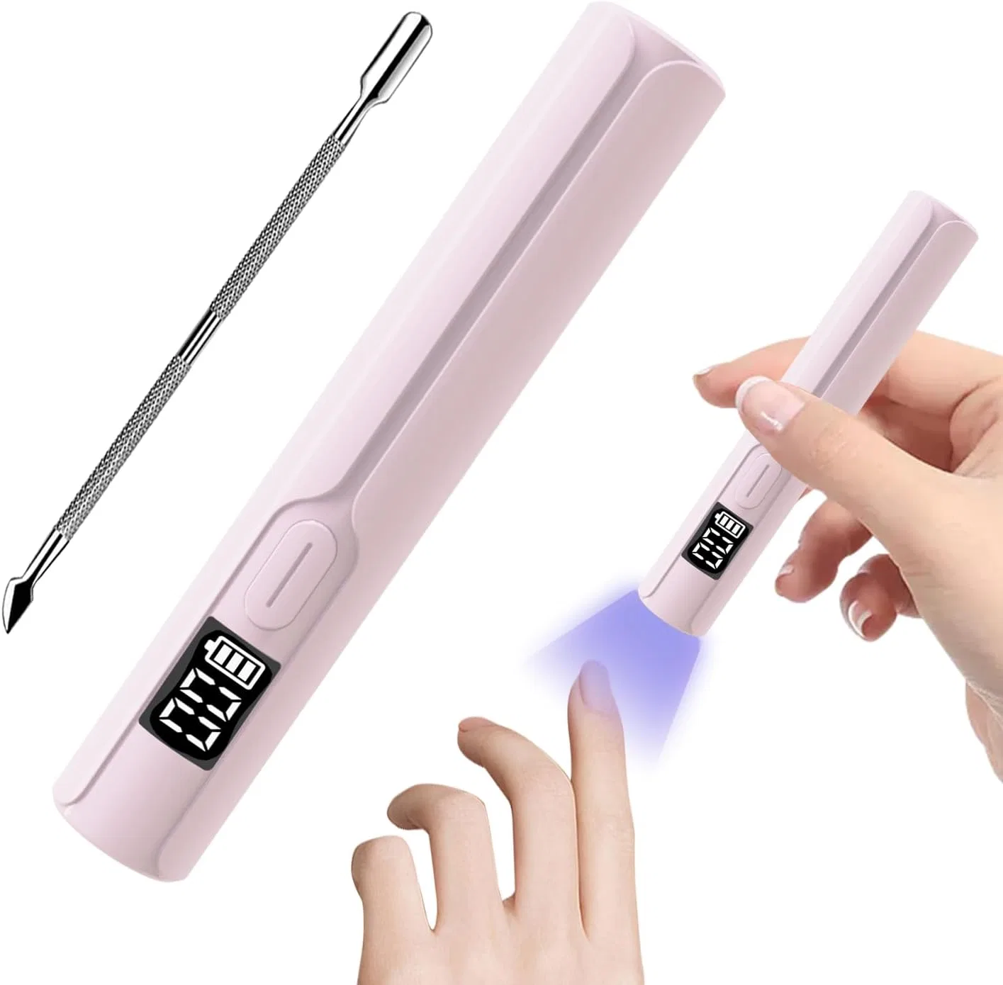 Мини УФ-лампа для ногтей Asimebesty, портативная, 3 Вт, с LED-дисплеем Asimebesty