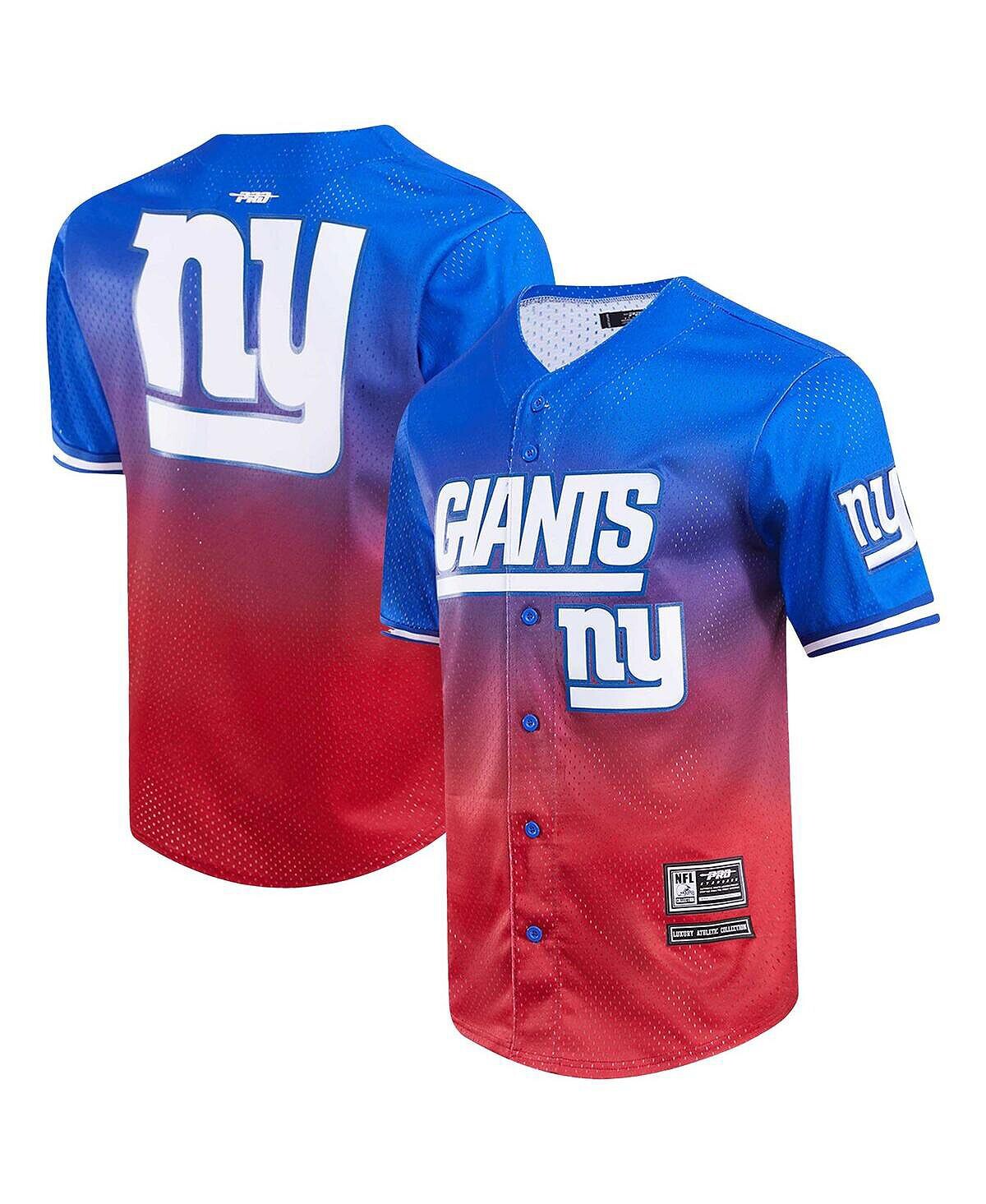 

Мужская рубашка на пуговицах из сетки Royal, красная New York Giants с эффектом омбре Pro Standard