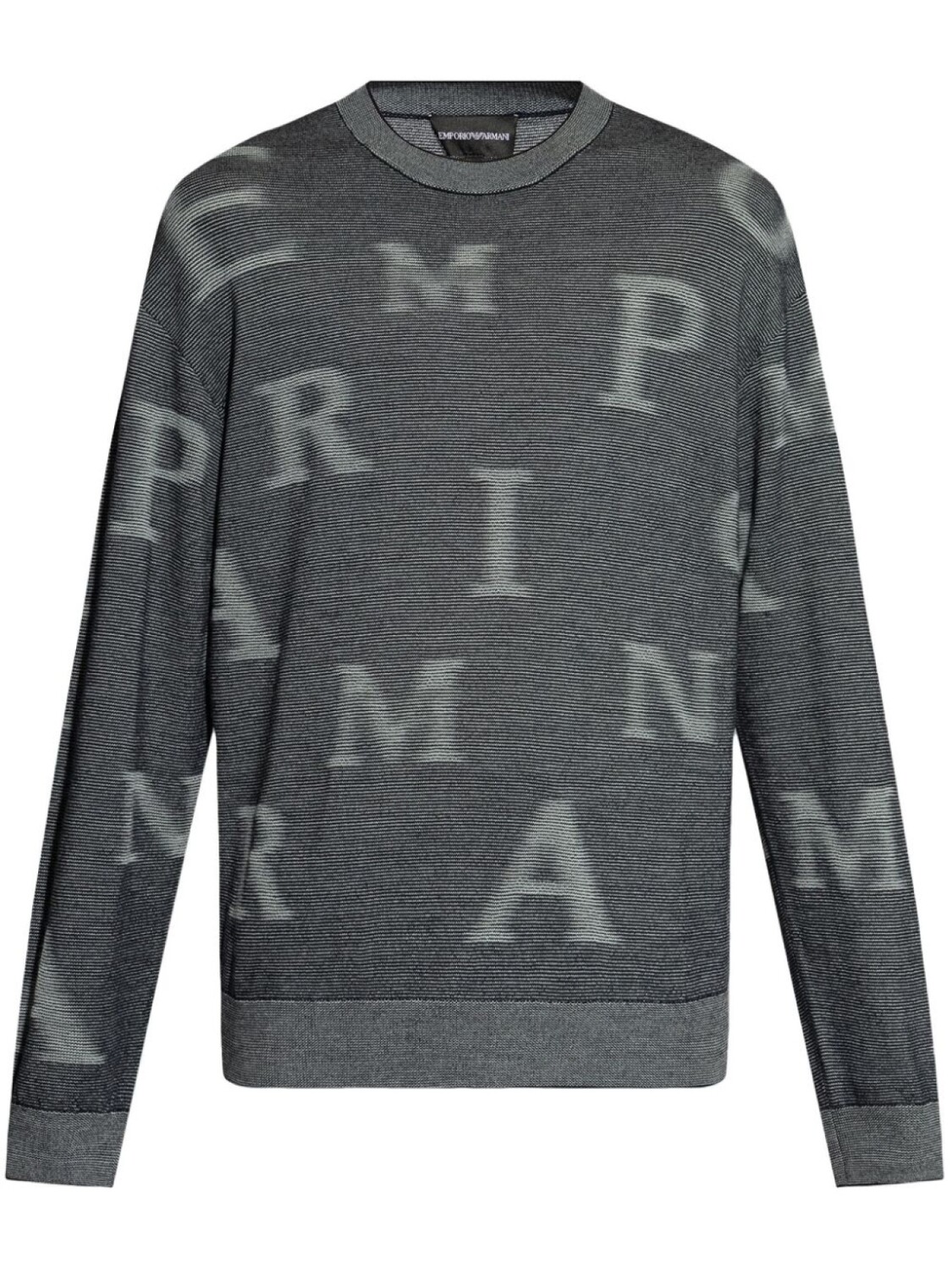 

Emporio Armani джемпер с монограммой, серый