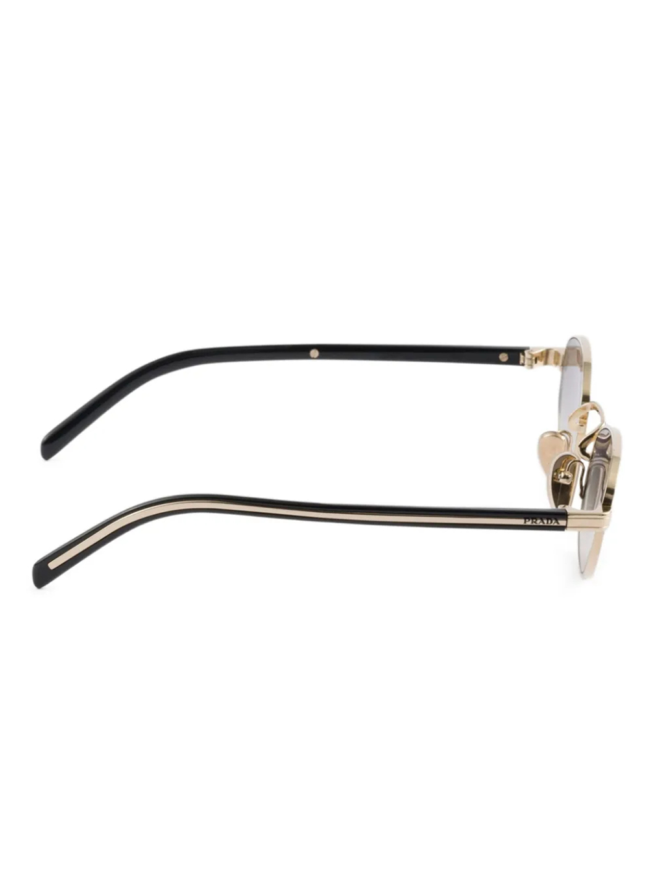 Солнцезащитные очки в овальной оправе Prada Eyewear, золотой — фото 3