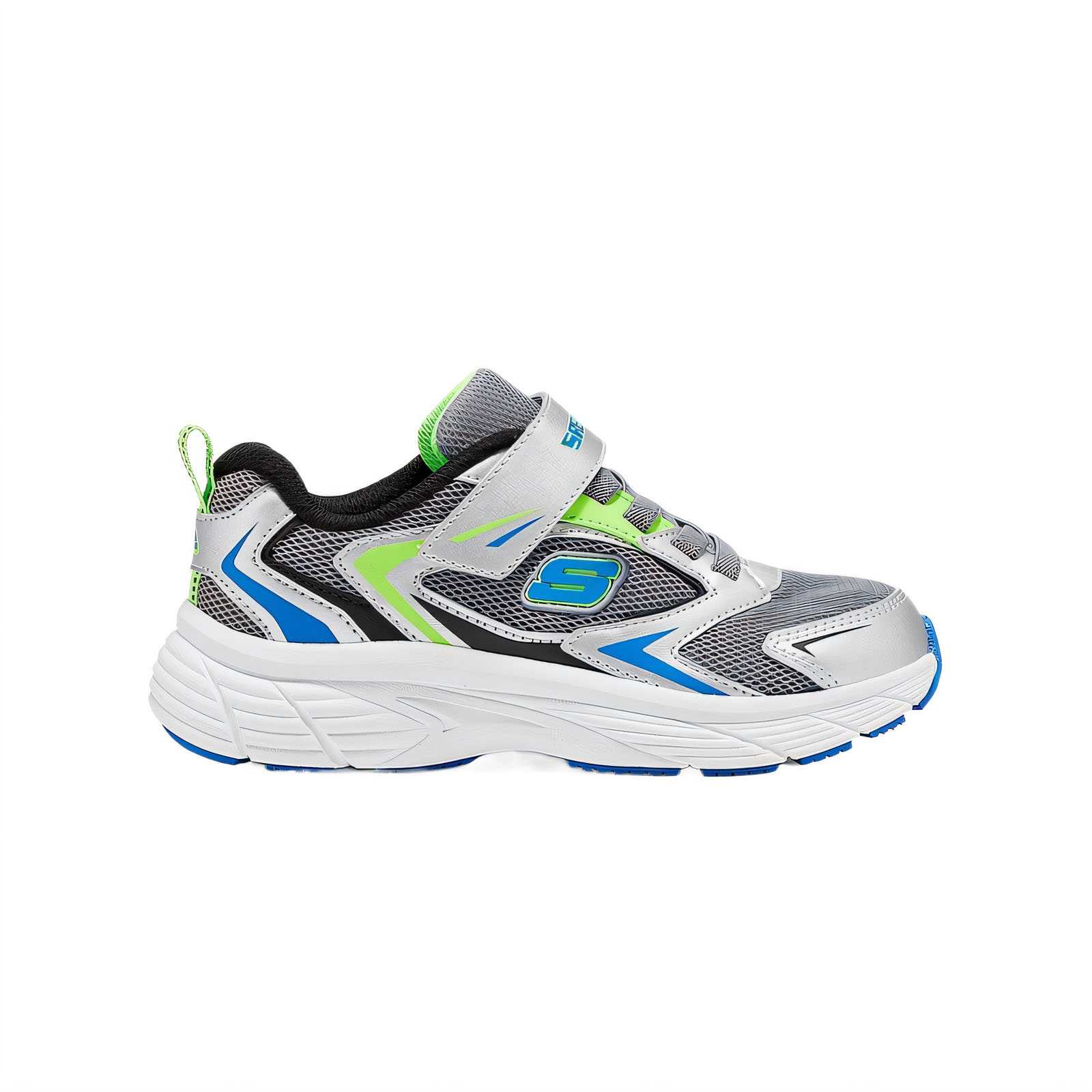 МАЛЬЧИКИ Низкие детские кроссовки для повседневной жизни Skechers Kids, серебряный — фото 2