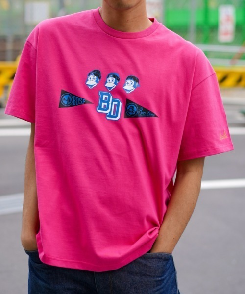 

Футболка с принтом, антибактериальная, из переработанного хлопка BEN DAVIS, розовый