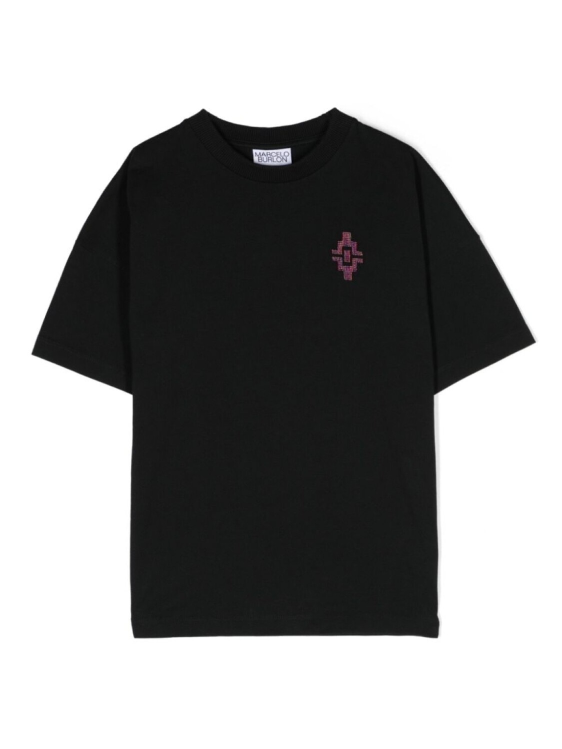 

Marcelo Burlon County Of Milan футболка из органического хлопка с вышитым логотипом, черный
