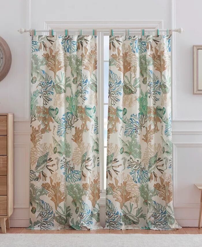 

Пара оконных штор Atlantis Jade — 84 x 84 дюйма Greenland Home Fashions, зеленый