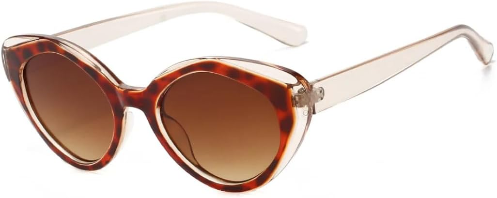 

Солнцезащитные очки с защитой от УФ-излучения UV400 | Леопардовый градиентный «кошачий глаз» | Линзы конфетных цветов для женщин и мужчин, для занятий спортом на открытом воздухе и вождения LXLHWN, Leopard Brown