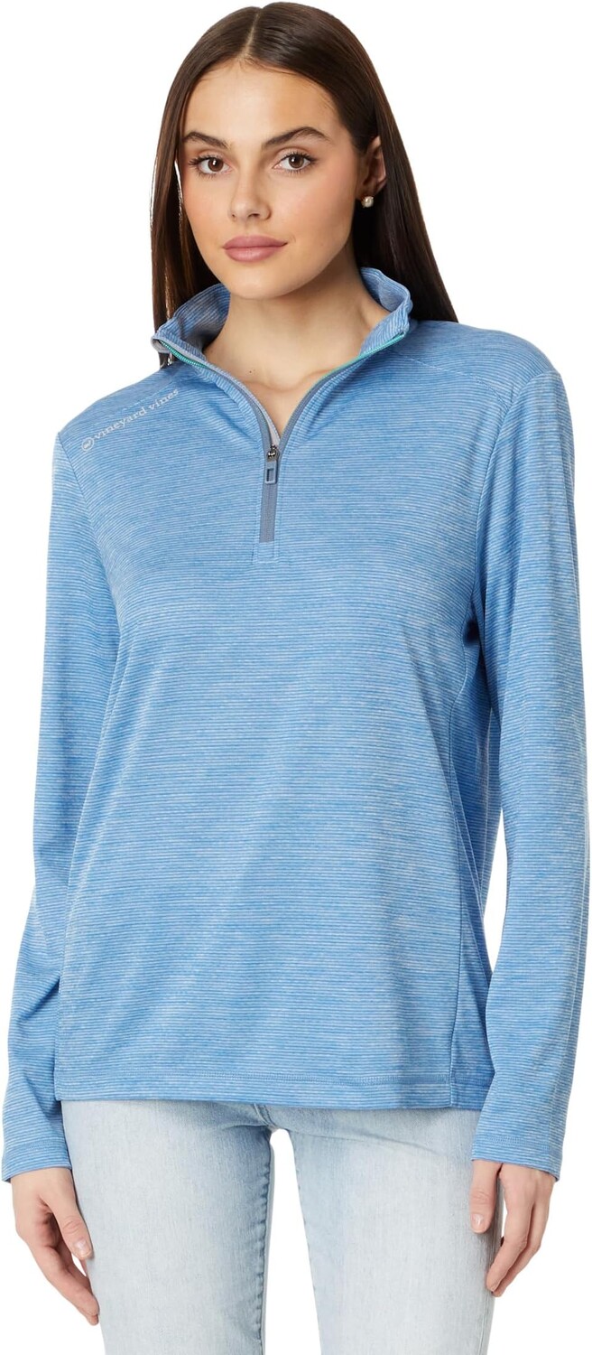 

Рубашка Vineyard Vines Sankaty Quarter-Zip, цвет Coastline