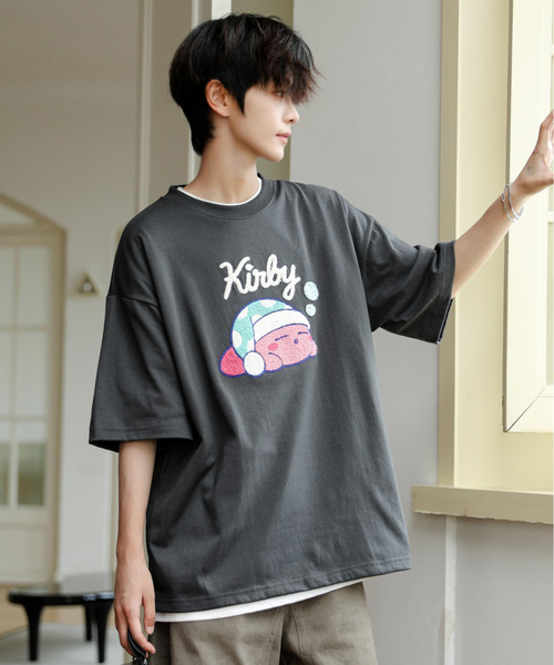 

Neos Футболка свободного кроя с вышитым логотипом Kirby Sagara, рукав 3/4, темно-синий