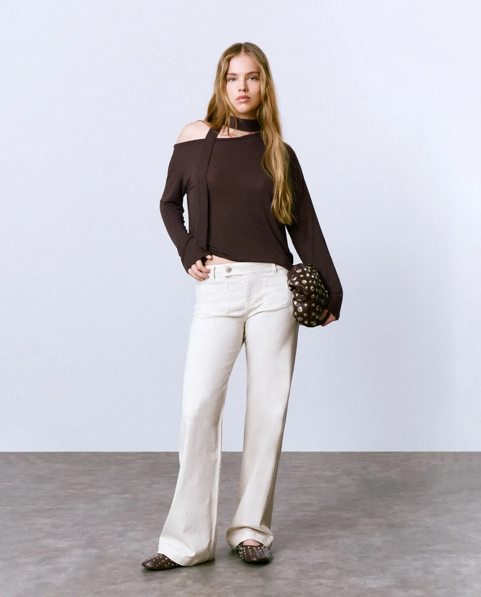 

Женские кюлоты с передними карманами Brownie, светло-бежевый