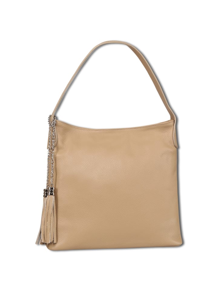 

Сумка через плечо Toscanto, кожа, серо-коричневый/бежевый цвет, примерно 40 см Toscanto