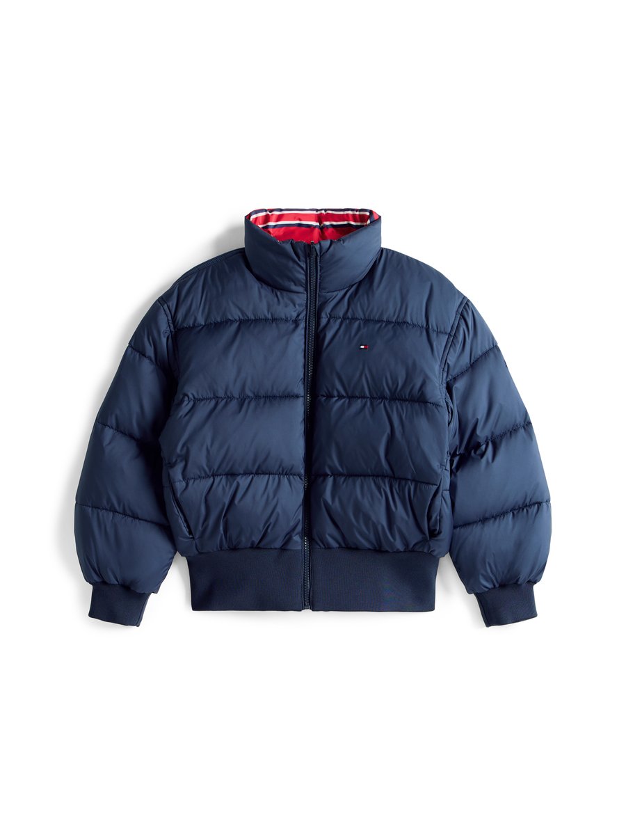 Зимняя куртка Tommy Hilfiger REVERSIBLE STRIPE PUFFER UNISEX, Dark Night Navy/Dark Blue — фото 4