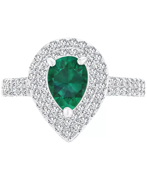 

Кольцо с аметистом (3/4 карата tw) и выращенным в лаборатории белым сапфиром (3/4 карата tw) в форме капли, выполненное из стерлингового серебра (также с другими камнями, выбранными по знаку зодиака) Macy'S, emerald