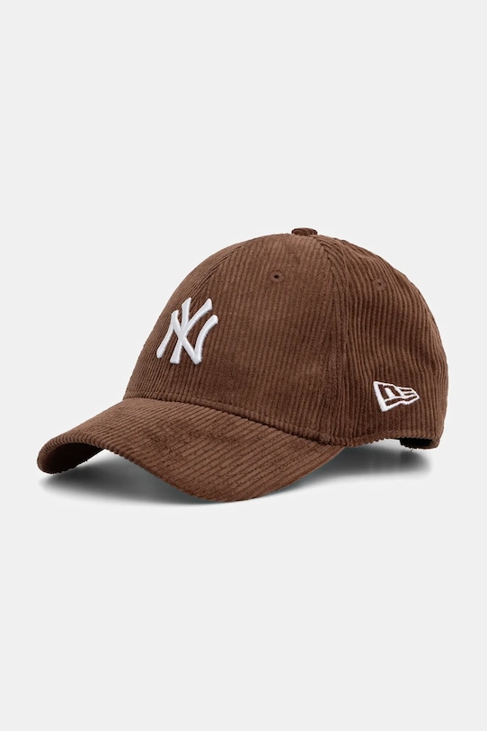 

Хлопковая кепка с козырьком 0 New Era, коричневый