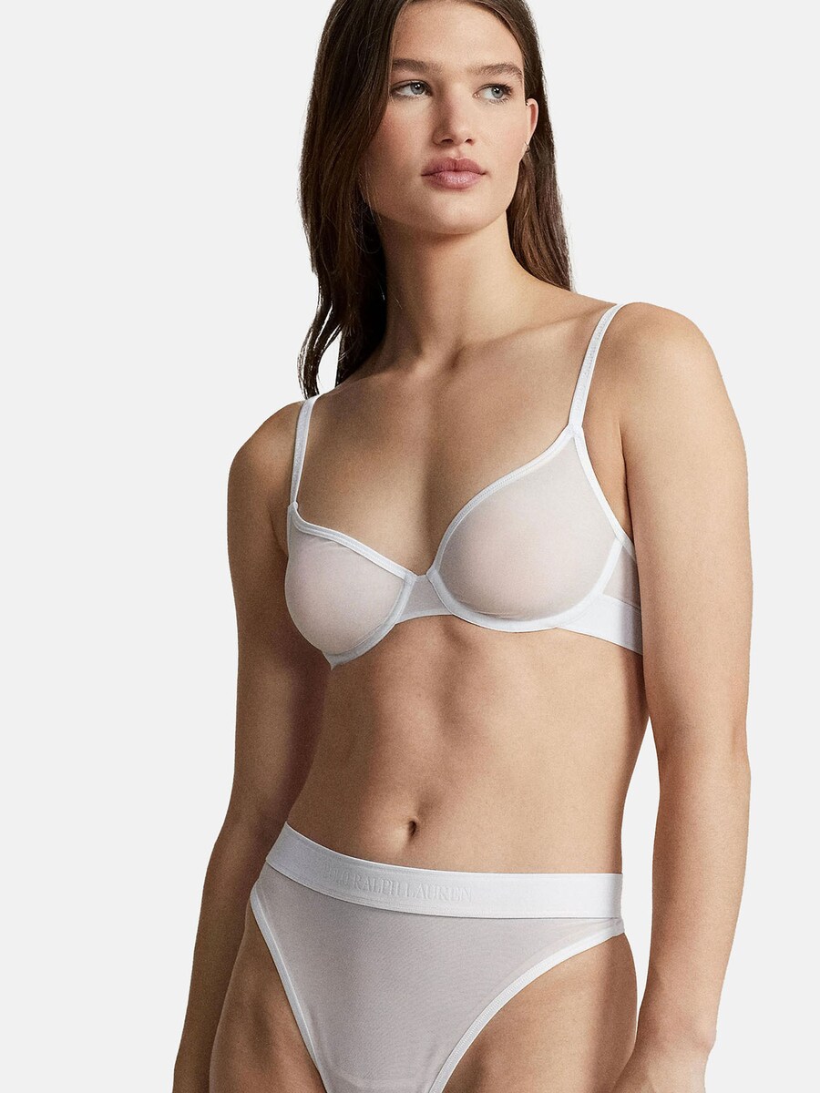 Бюстгальтер на косточках Polo Ralph Lauren Balconette Bra UNLINED DEMI BRA, белый — фото 2