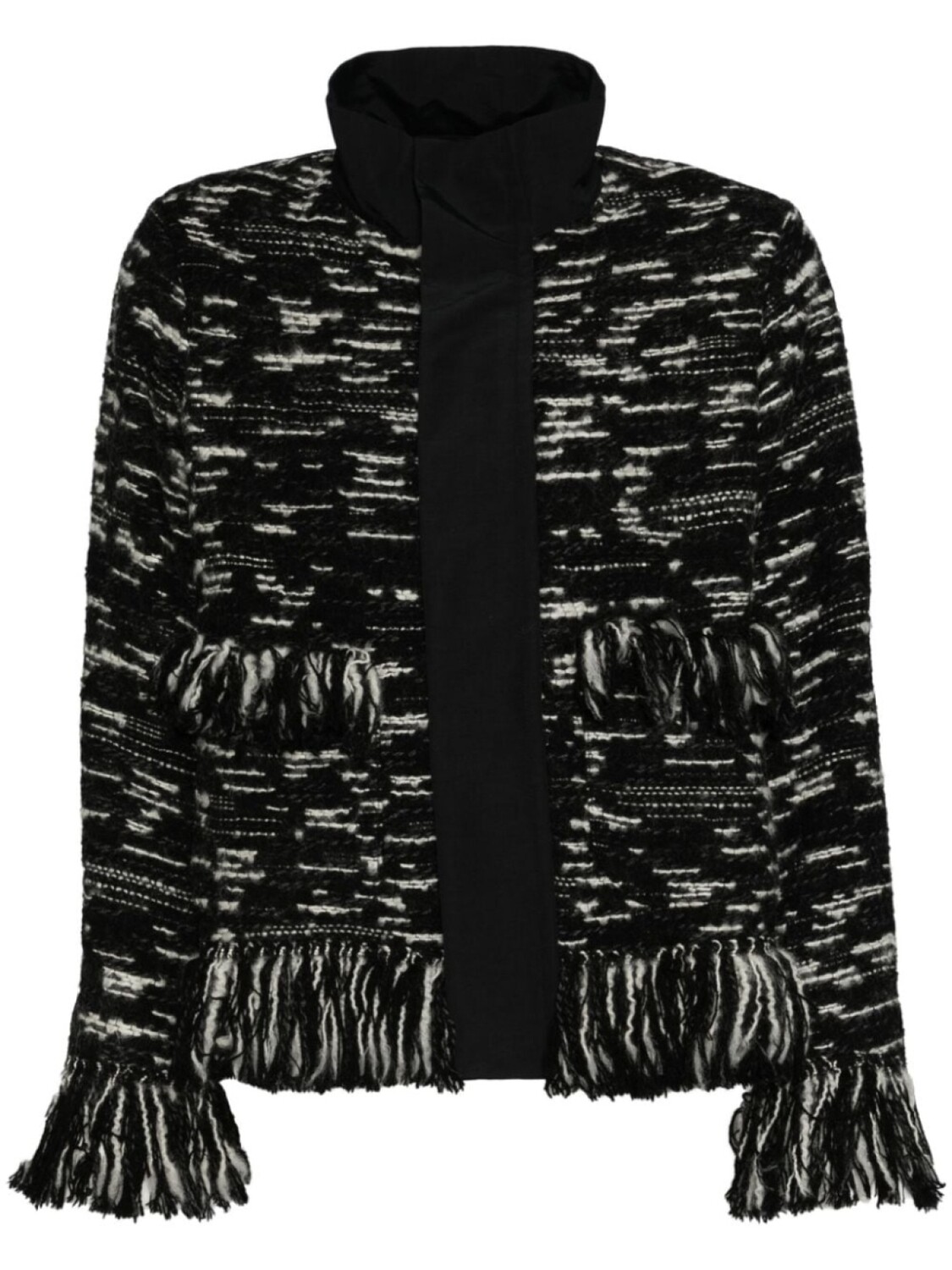 

Sacai жакет с бахромой, черный