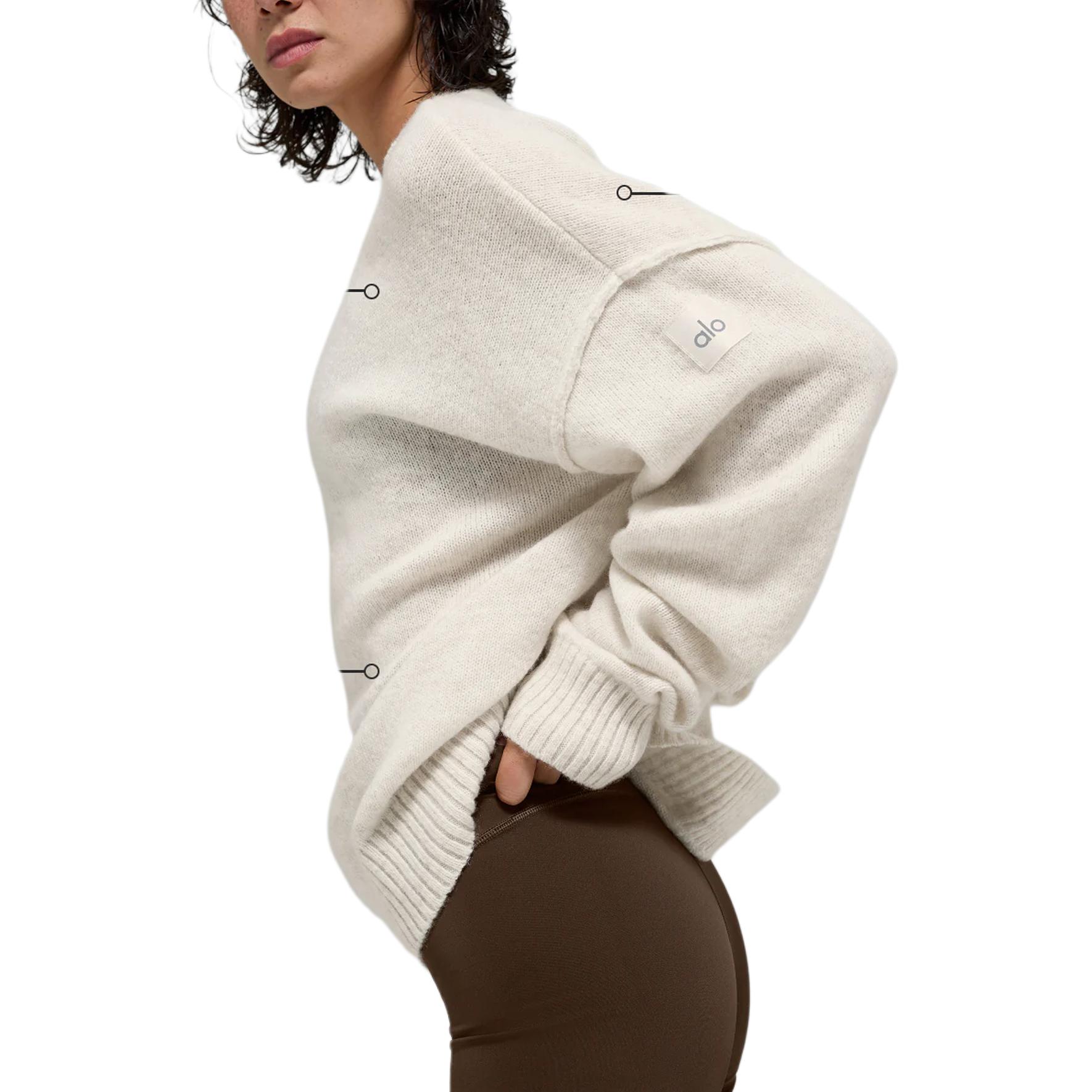 

Новый классический свитер для женщин Alo Yoga, bone