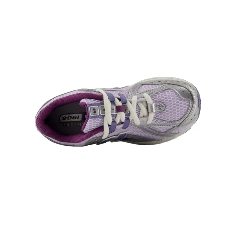 New Balance NB 1906R противоскользящие износостойкие низкие кроссовки для подростков Silver Purple — фото 4